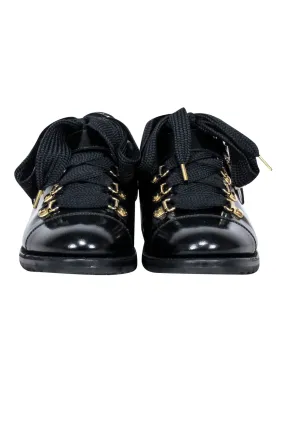 Angela Scott - Black Leather "Mr. Logan" Oxfords Sz 9