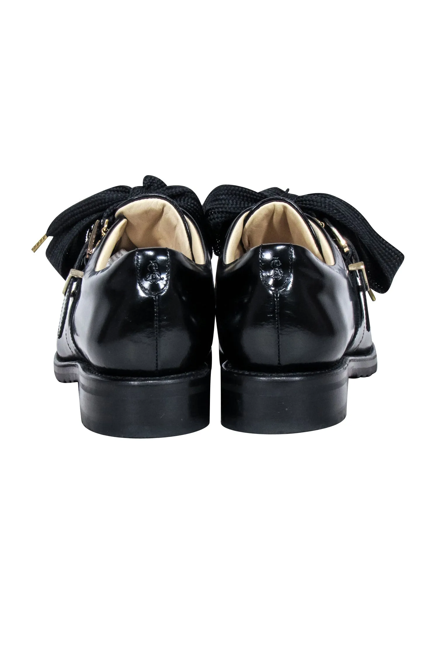 Angela Scott - Black Leather "Mr. Logan" Oxfords Sz 9