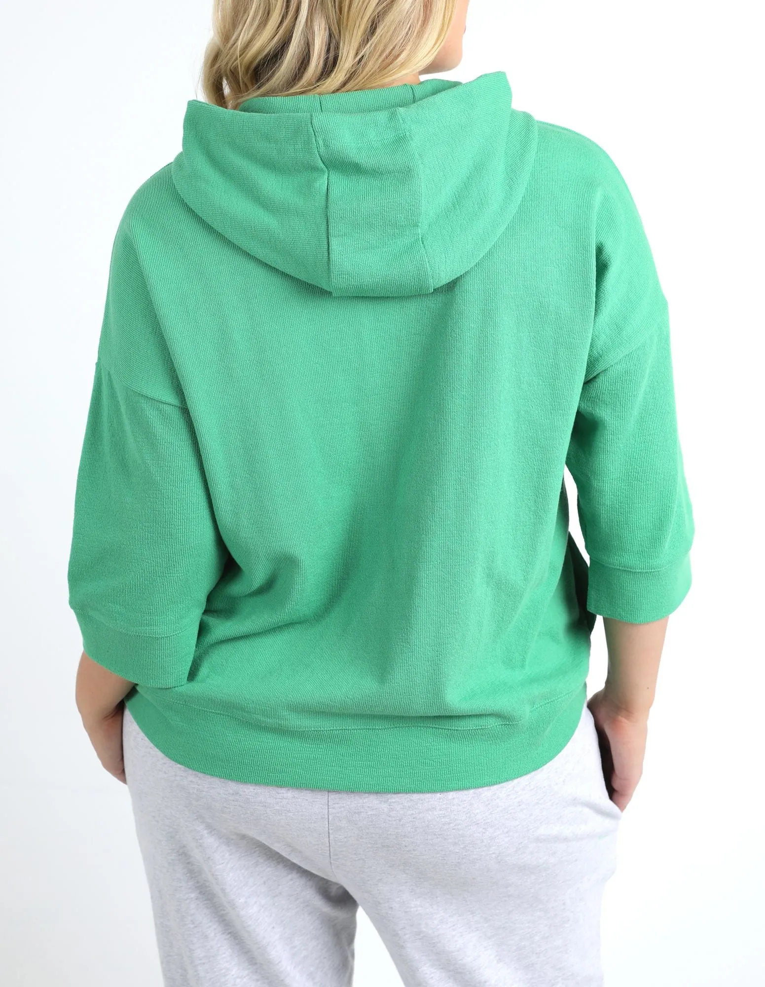 Beachy Zip Hoody - Green Briar