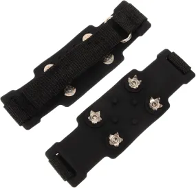 BESPORTBLE 1Pair Outdoor Tooth Ice Cleats Non Slip Grippers for Shoes and Boots for Snow and Ice Activities Hook and Loop