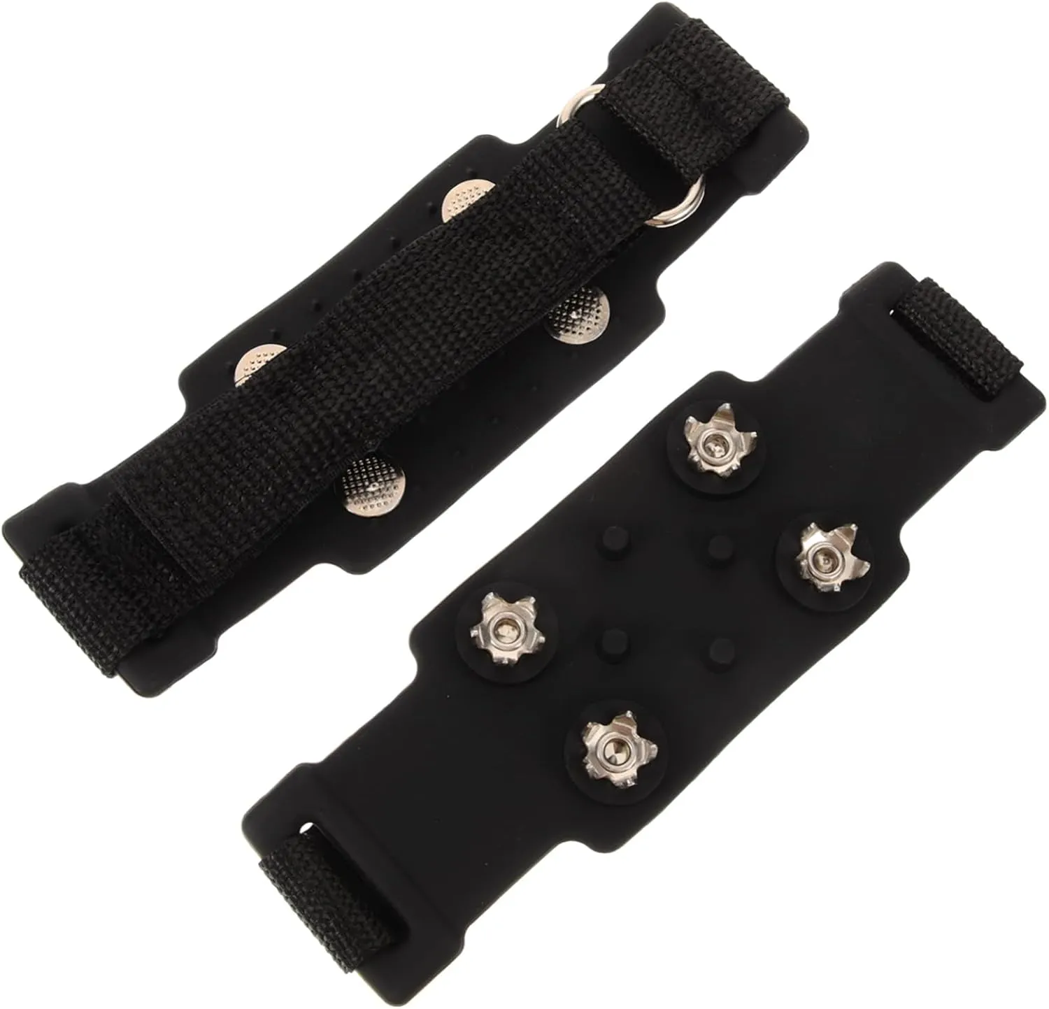 BESPORTBLE 1Pair Outdoor Tooth Ice Cleats Non Slip Grippers for Shoes and Boots for Snow and Ice Activities Hook and Loop