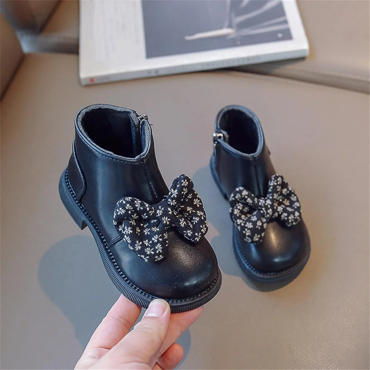 Bowknot Ankle Boots for Toddler Girls Fashion Thick Bottom Birthday Sweet Dress Shoes Boots 11 Toddler Girl