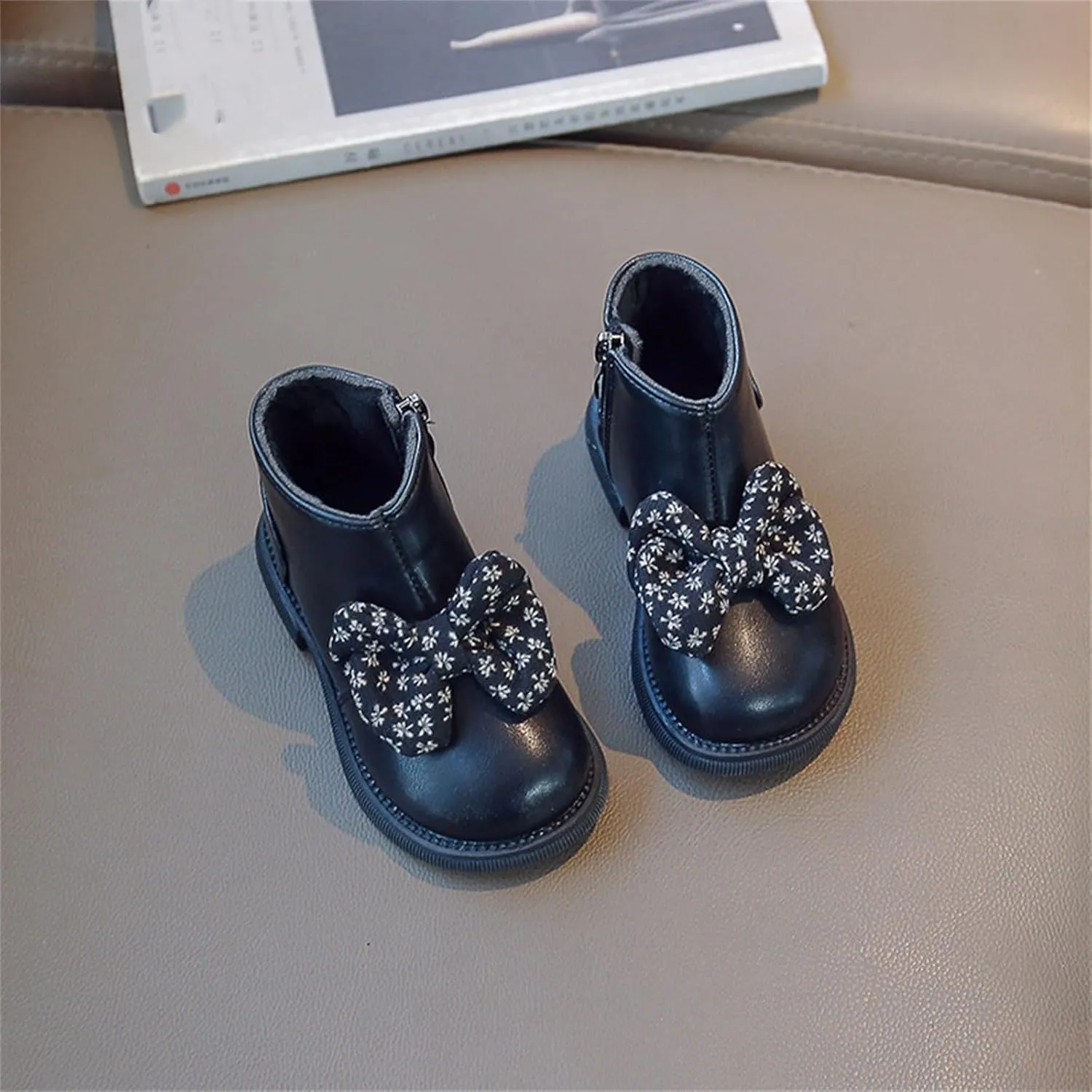 Bowknot Ankle Boots for Toddler Girls Fashion Thick Bottom Birthday Sweet Dress Shoes Boots 11 Toddler Girl