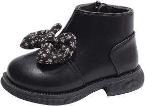 Bowknot Ankle Boots for Toddler Girls Fashion Thick Bottom Birthday Sweet Dress Shoes Boots 11 Toddler Girl