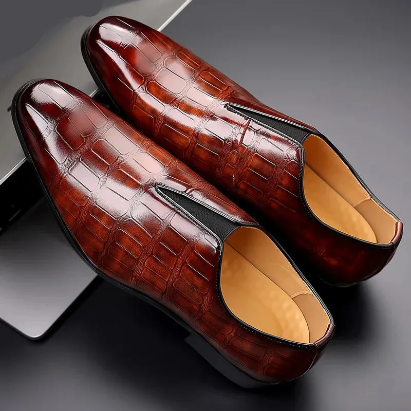 Classic Embossed Oxford Shoes for Men
