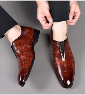 Classic Embossed Oxford Shoes for Men