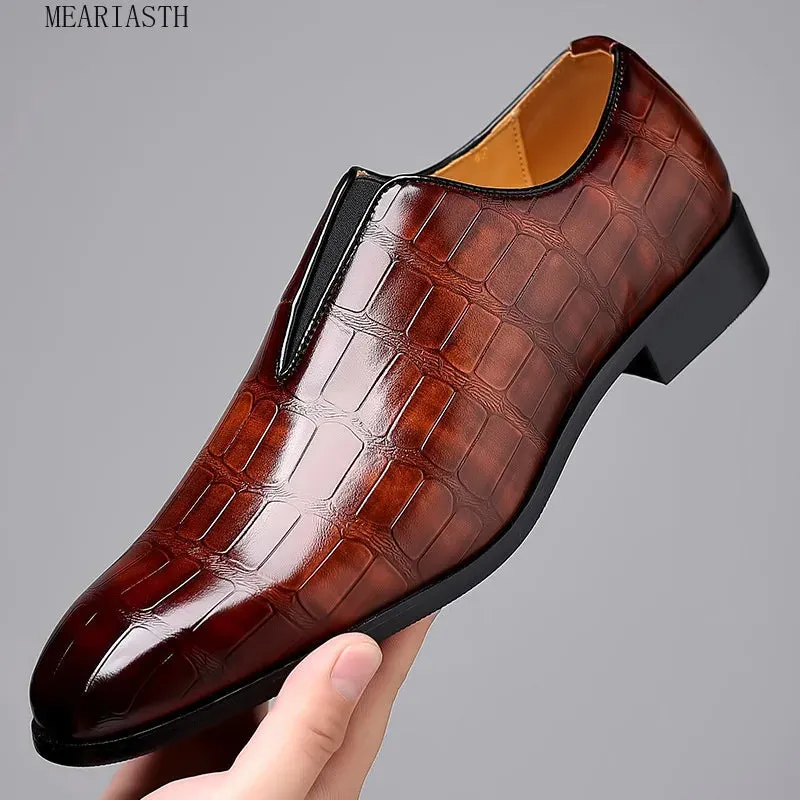 Classic Embossed Oxford Shoes for Men
