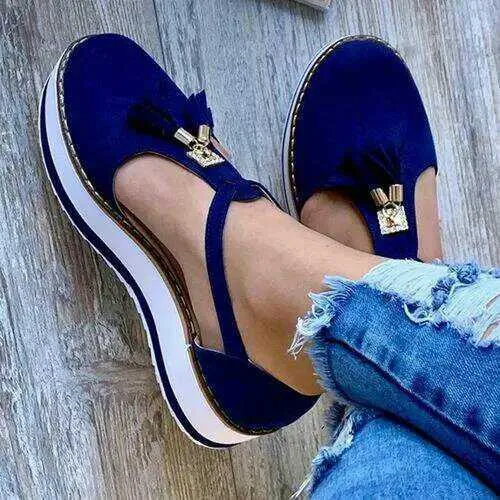 Comfy Breathable Closed Toe Platform Sandals
