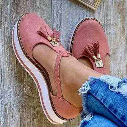Comfy Breathable Closed Toe Platform Sandals