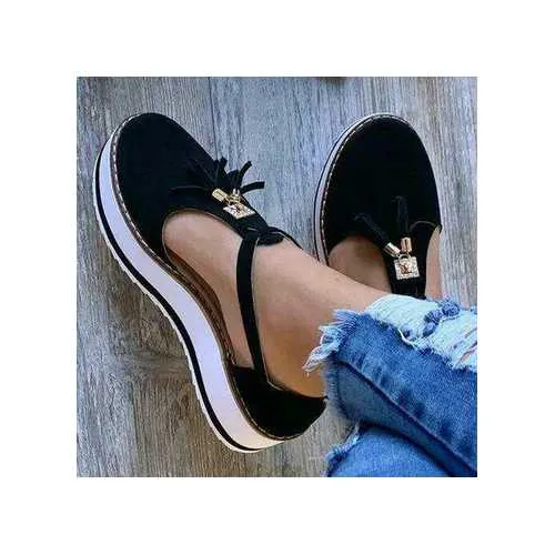 Comfy Breathable Closed Toe Platform Sandals
