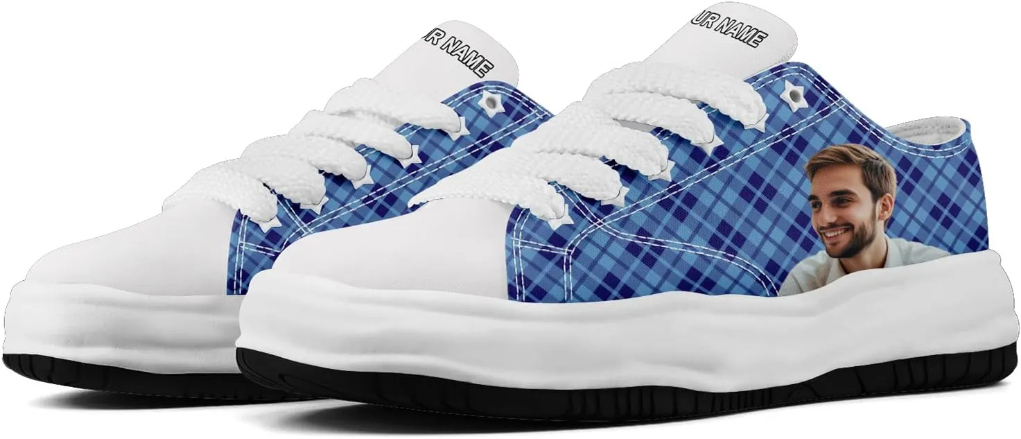 Custom Canvas Sneakers for Men Women Personalized Photo Logo Name Gift Comfortable Lace-up Trendy Durable Casual Shoes