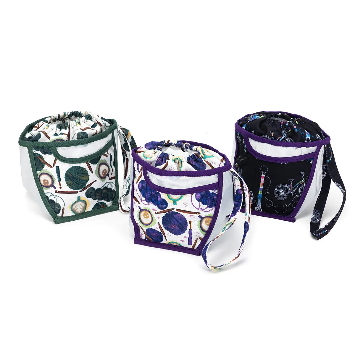 della Q Chicken Boots Clear Wristlet - Coffee and Yarn Green
