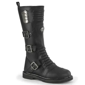 DemoniaCult Bolt 405 Unisex/Mens 1 1/4 Inch Heel, Front Lace, Combat Knee Length Boots
