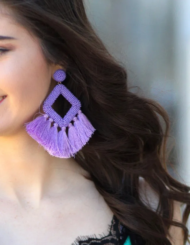 Ellie Fringe Drop Earrings- Multiple Color Options