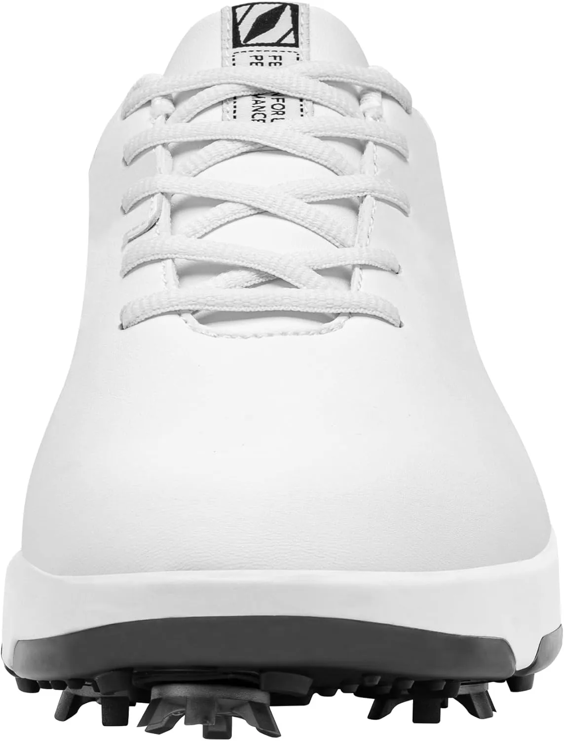 FENLERN Golf Shoes Men, Spiked, Waterproof Leather Upper, Cushioning F006