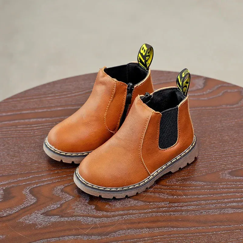 Infant Winter Warm Chelsea Design Leather Boots