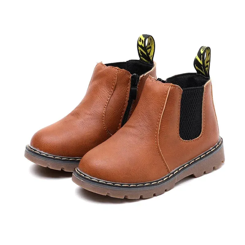 Infant Winter Warm Chelsea Design Leather Boots