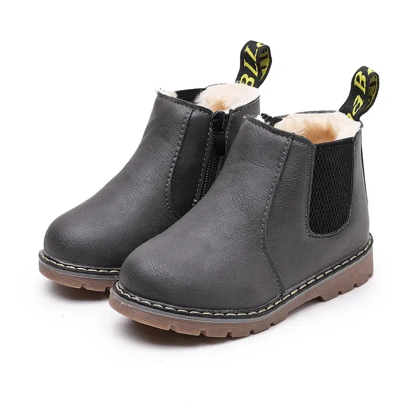 Infant Winter Warm Chelsea Design Leather Boots