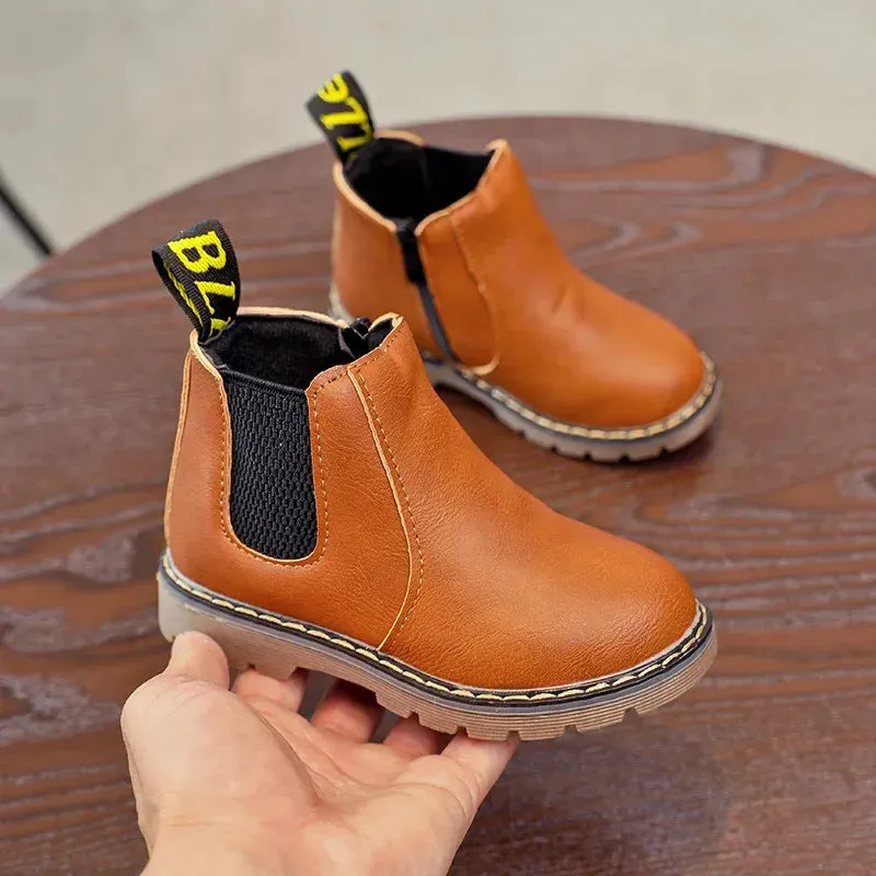 Infant Winter Warm Chelsea Design Leather Boots