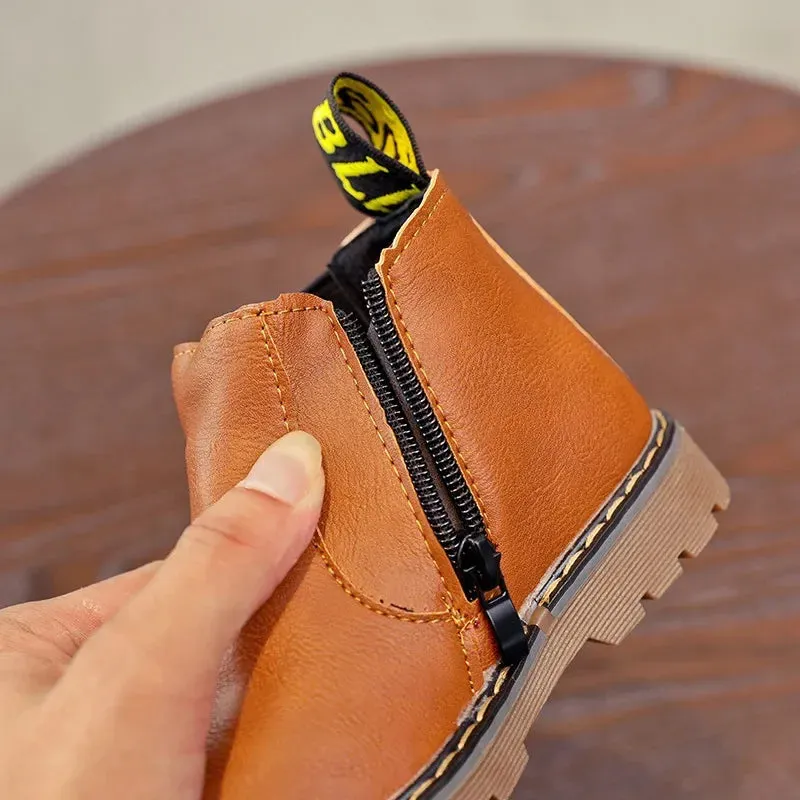 Infant Winter Warm Chelsea Design Leather Boots