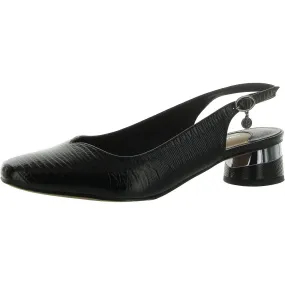 J. Renee Womens Patent Square toe Slingbacks