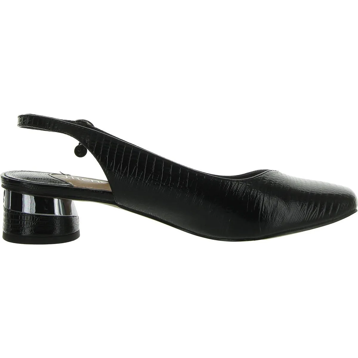 J. Renee Womens Patent Square toe Slingbacks