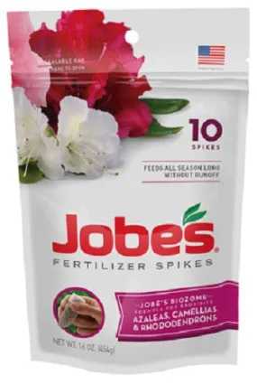 Jobe's 04101 10-Pack Azalea, Camellia, Rhododendron Fertilizer Spikes - Quantity of 12