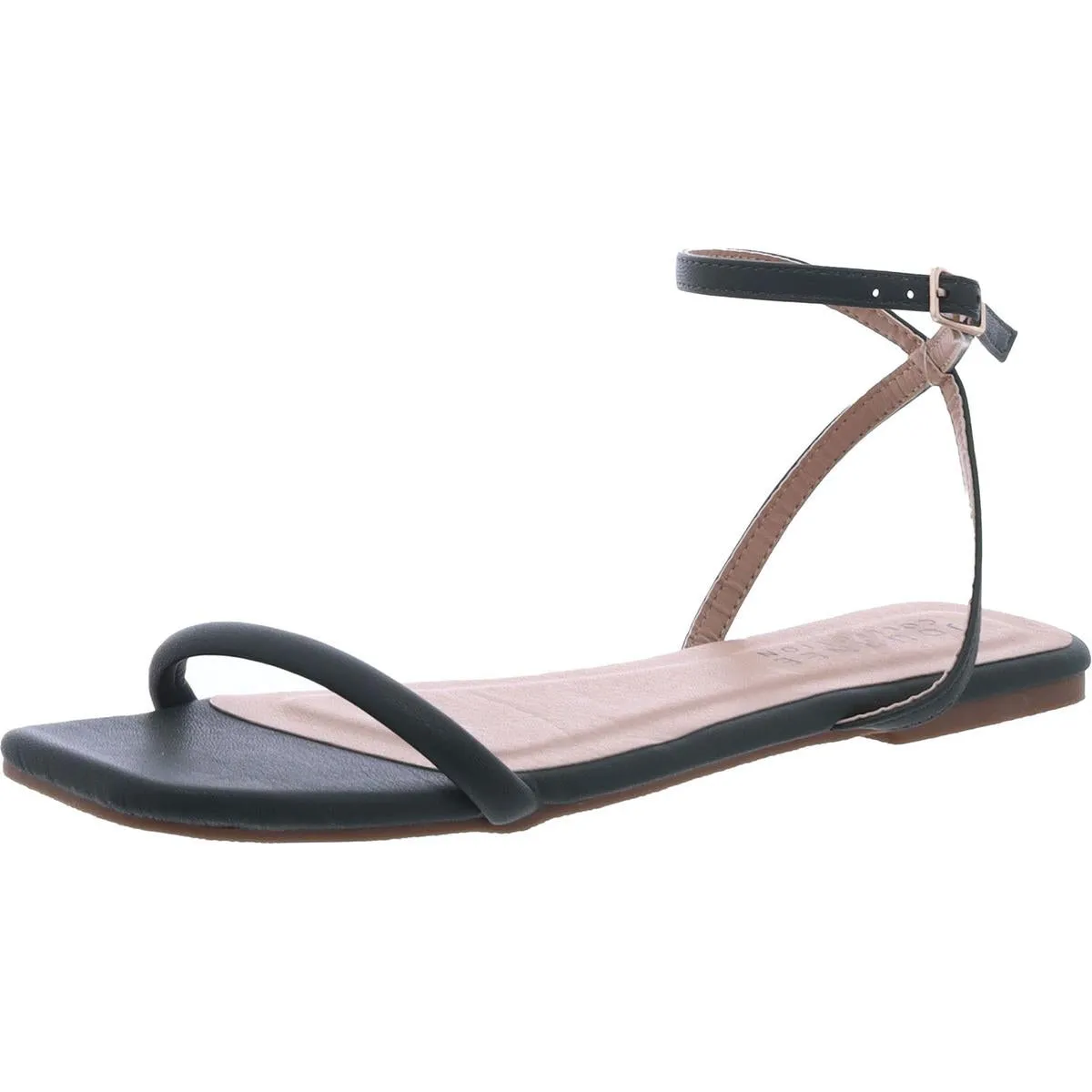 Journee Collection Womens Patent Buckle Flat Shoes