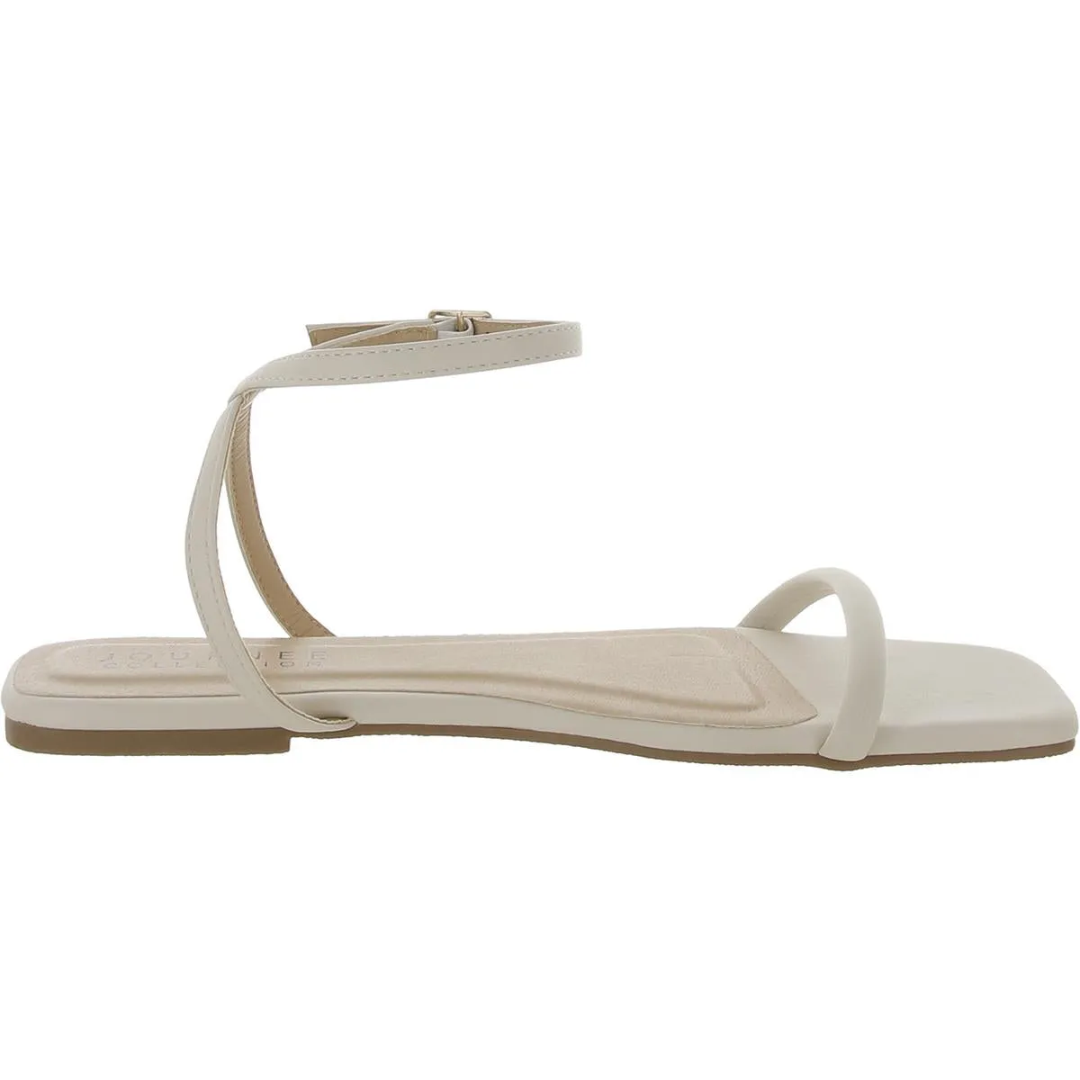 Journee Collection Womens Patent Buckle Flat Shoes
