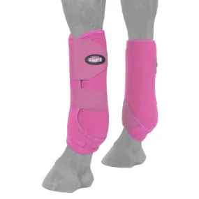 Large Tough-1 Western Horse Vented Sport Boots Rear Pink