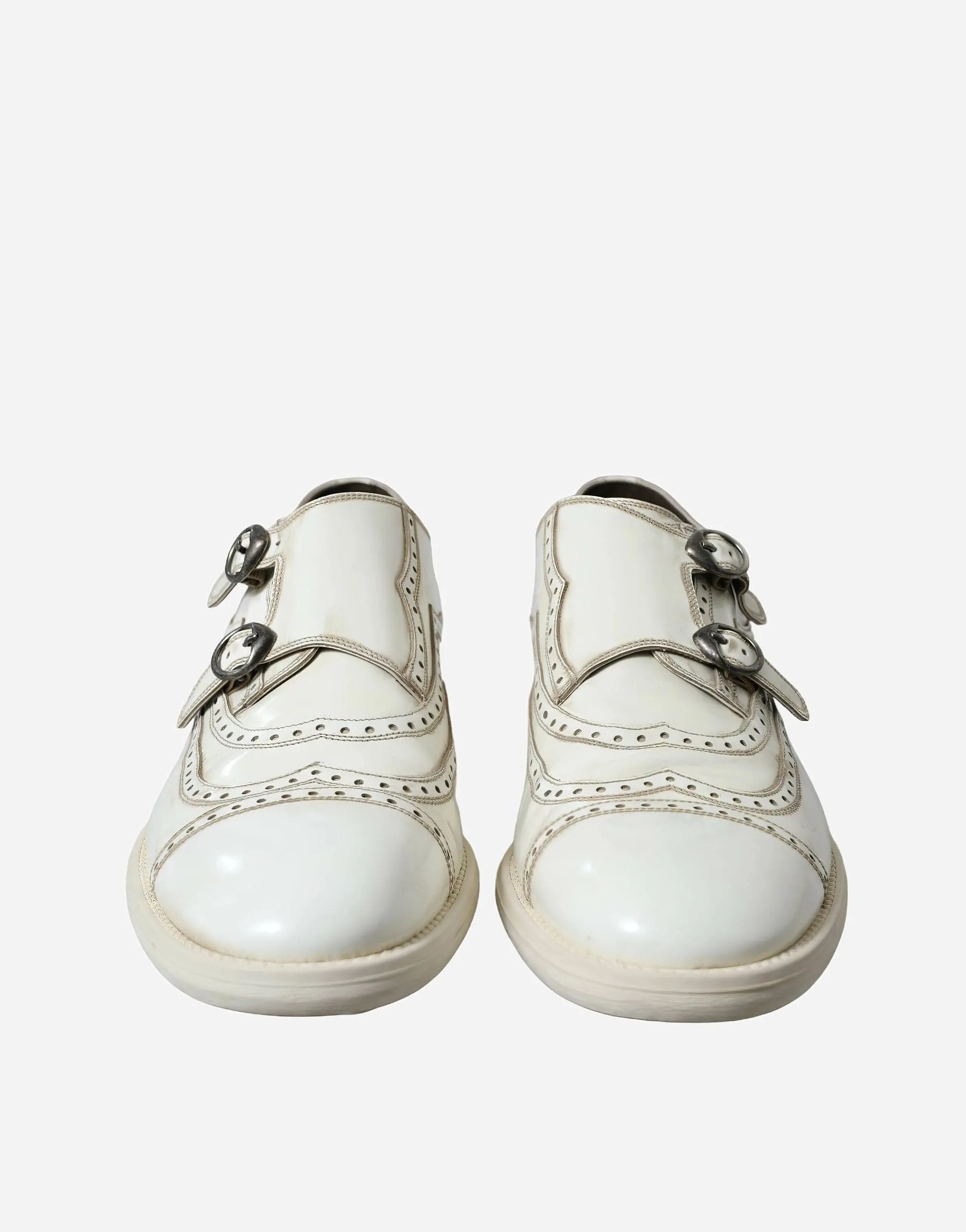 Leather Derby Shoes With Strap