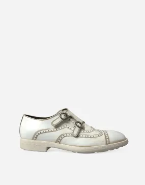 Leather Derby Shoes With Strap
