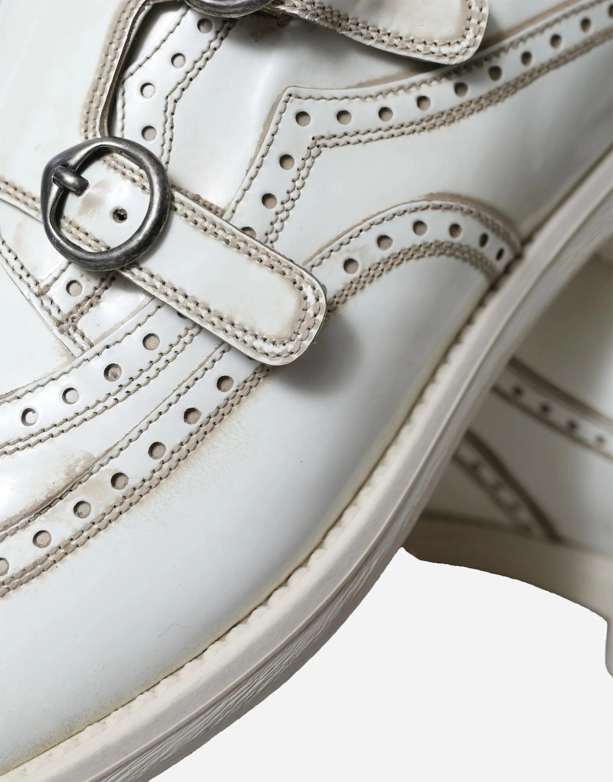 Leather Derby Shoes With Strap