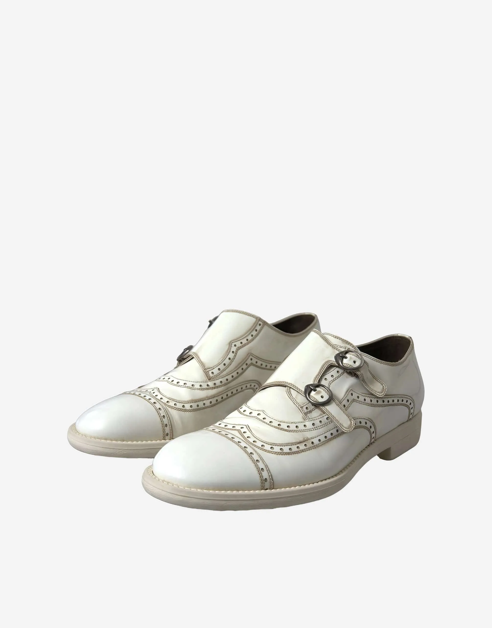 Leather Derby Shoes With Strap