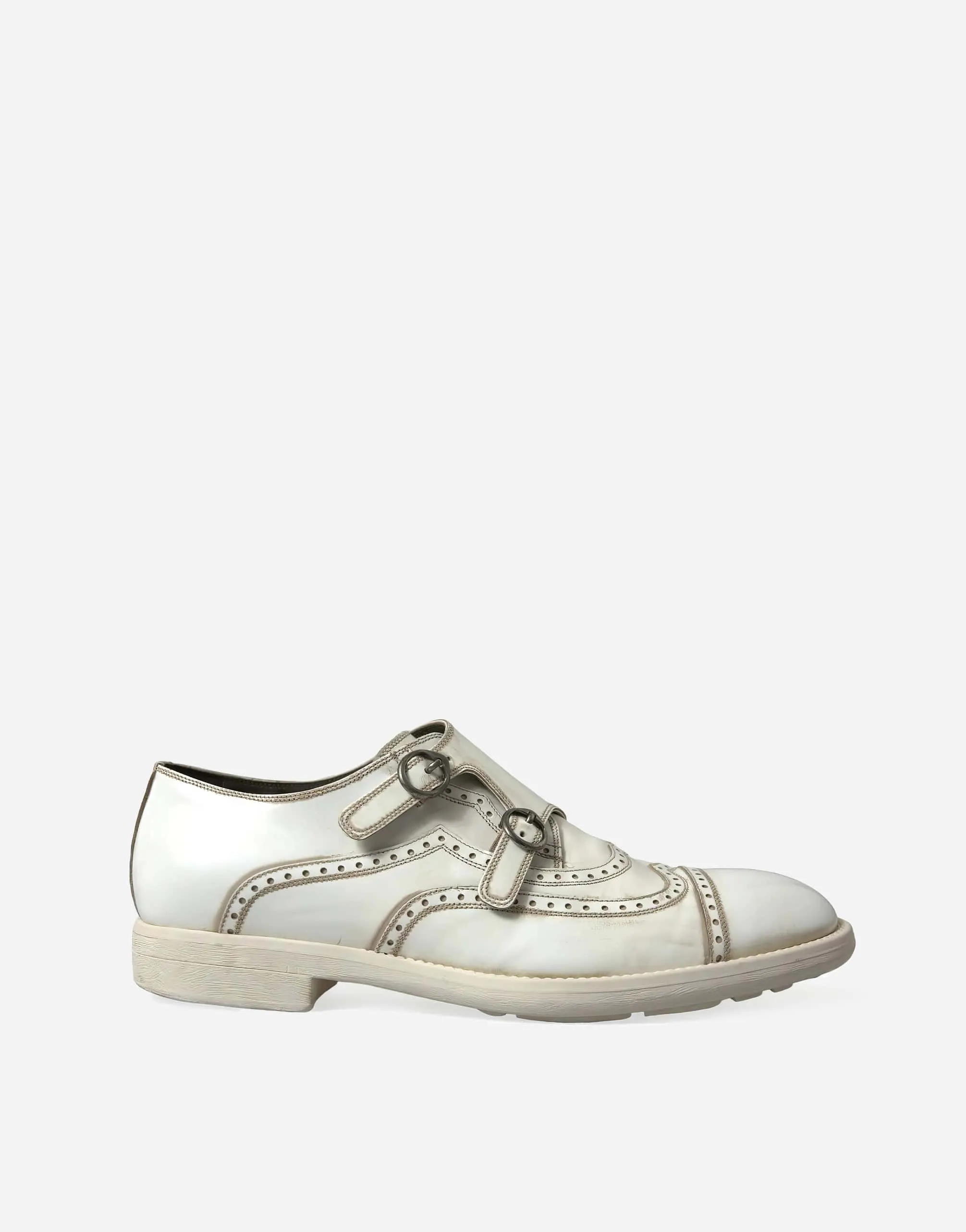 Leather Derby Shoes With Strap