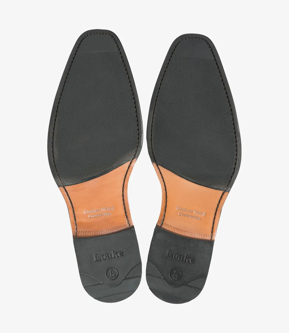 Loake Men's Woodstock Leather Two Tone Oxford Shoes Black