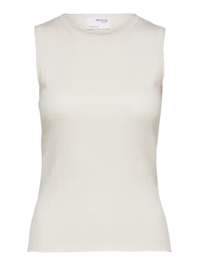 Lydia Sl O-Neck Knit Top - Birch