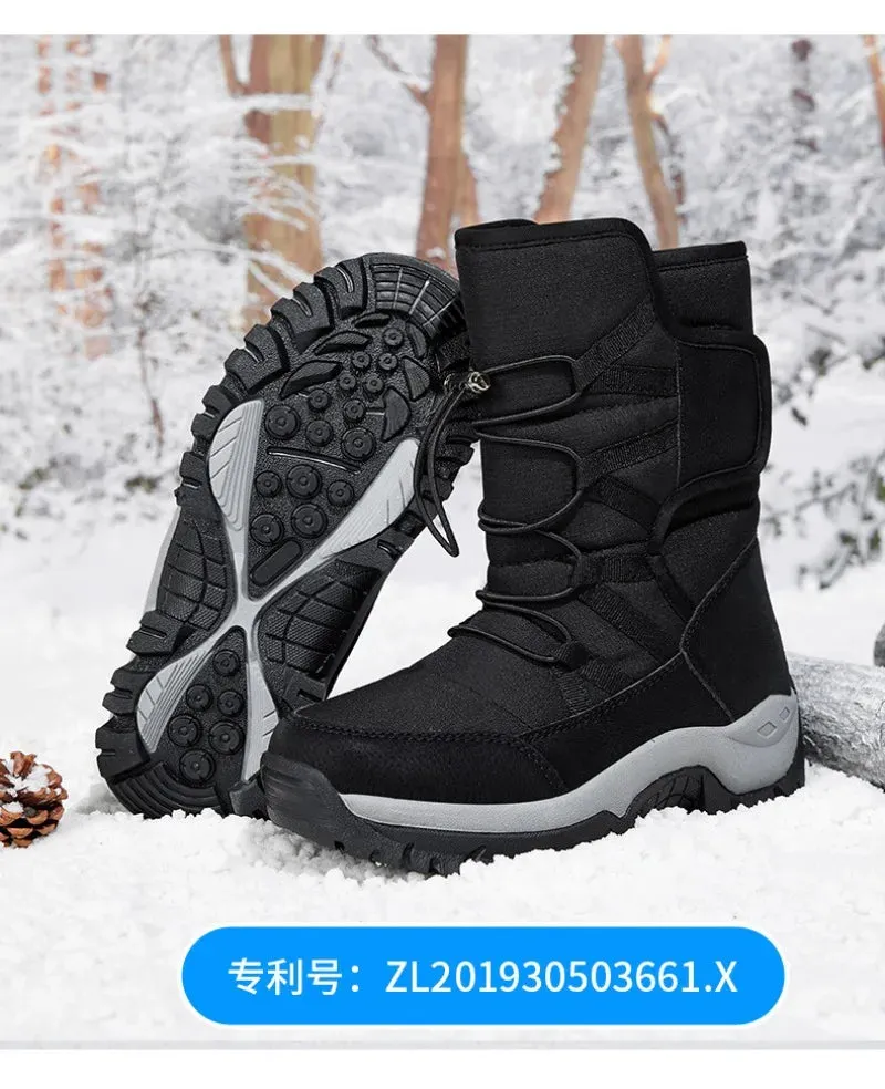 Mens Boots Plush Warm Waterproof Non-slip