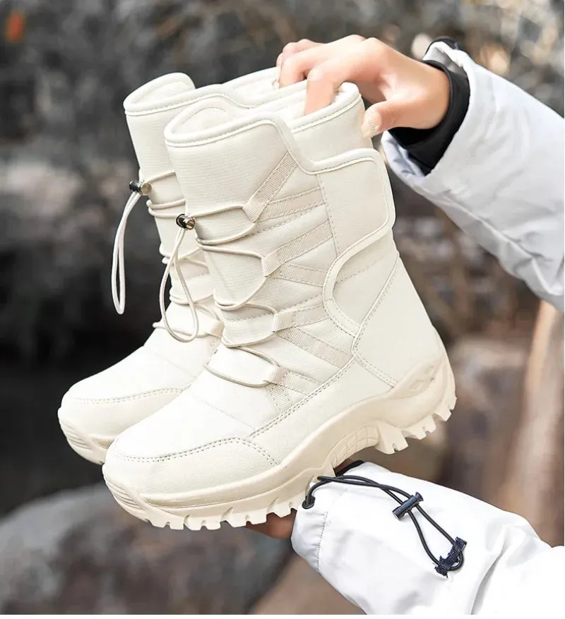 Mens Boots Plush Warm Waterproof Non-slip