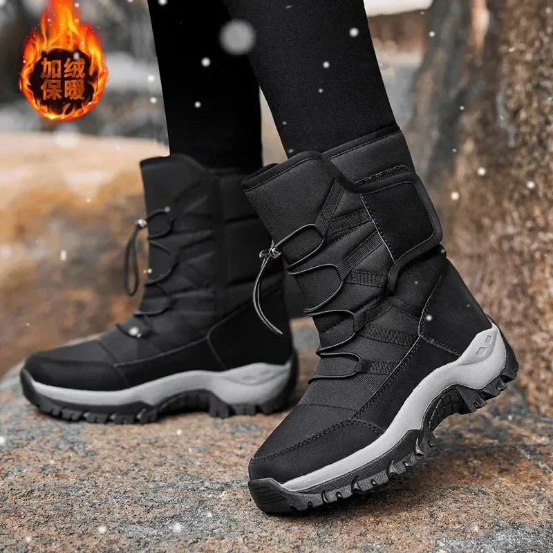 Mens Boots Plush Warm Waterproof Non-slip