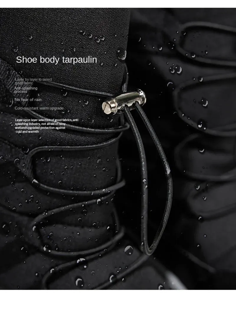 Mens Boots Plush Warm Waterproof Non-slip
