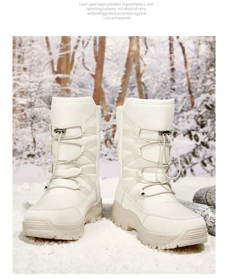 Mens Boots Plush Warm Waterproof Non-slip