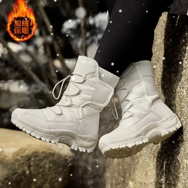 Mens Boots Plush Warm Waterproof Non-slip