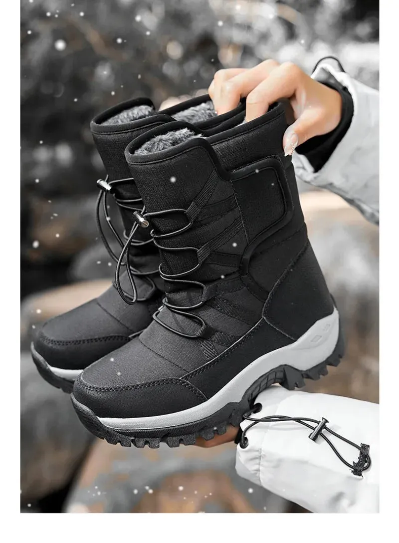 Mens Boots Plush Warm Waterproof Non-slip