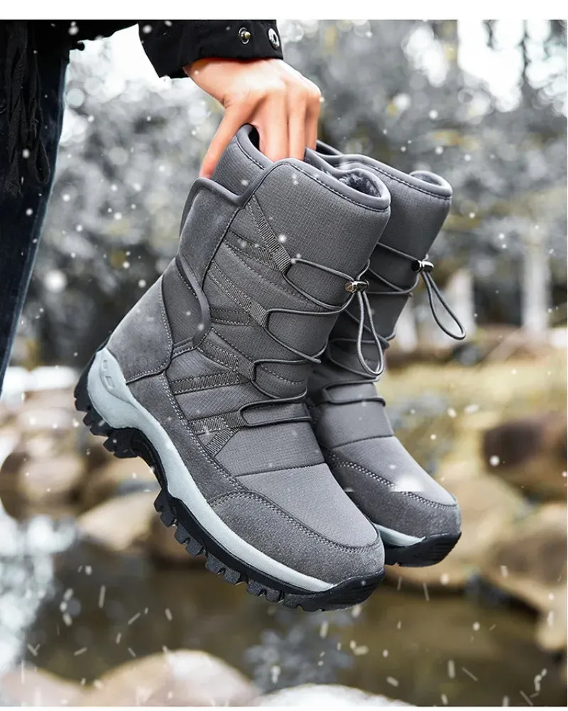 Mens Boots Plush Warm Waterproof Non-slip
