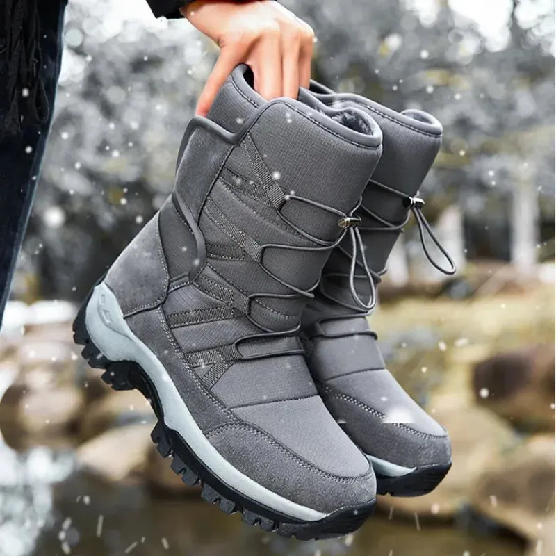 Mens Boots Plush Warm Waterproof Non-slip