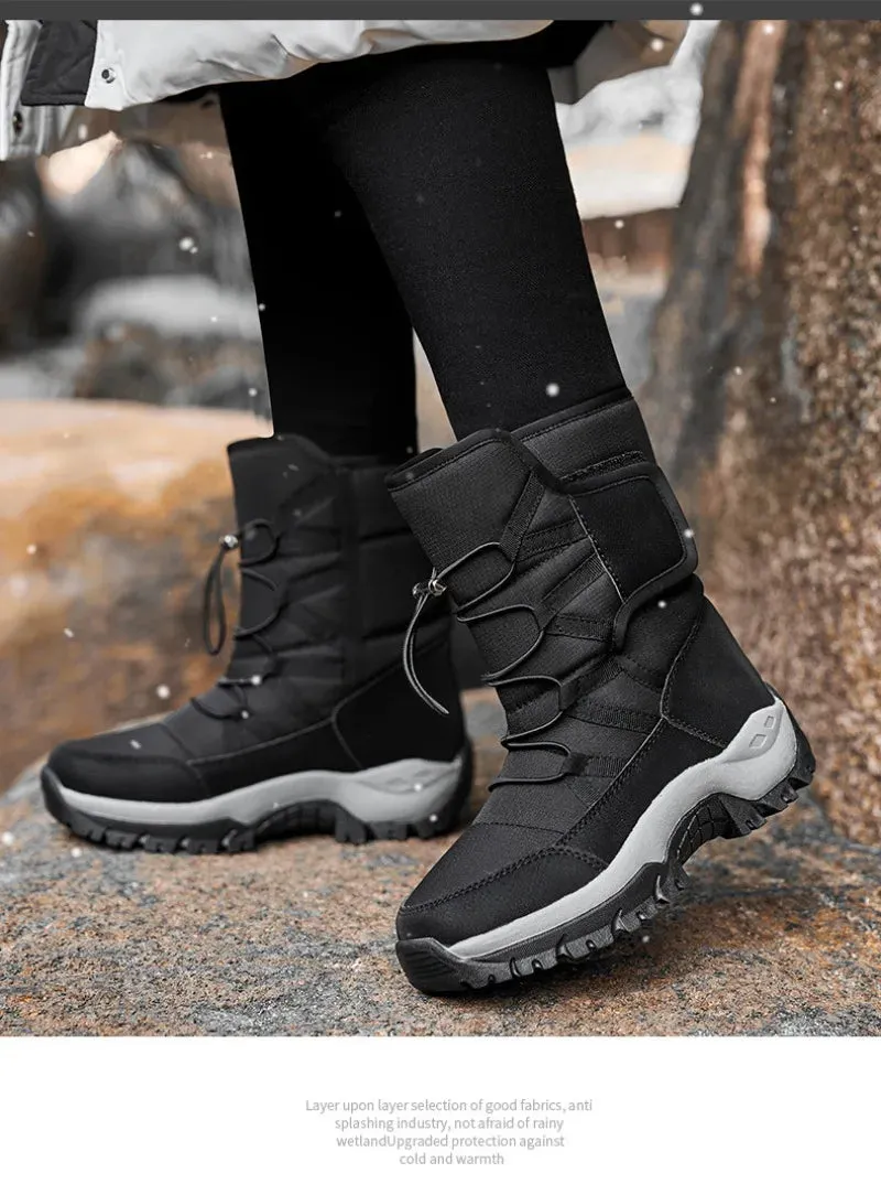 Mens Boots Plush Warm Waterproof Non-slip