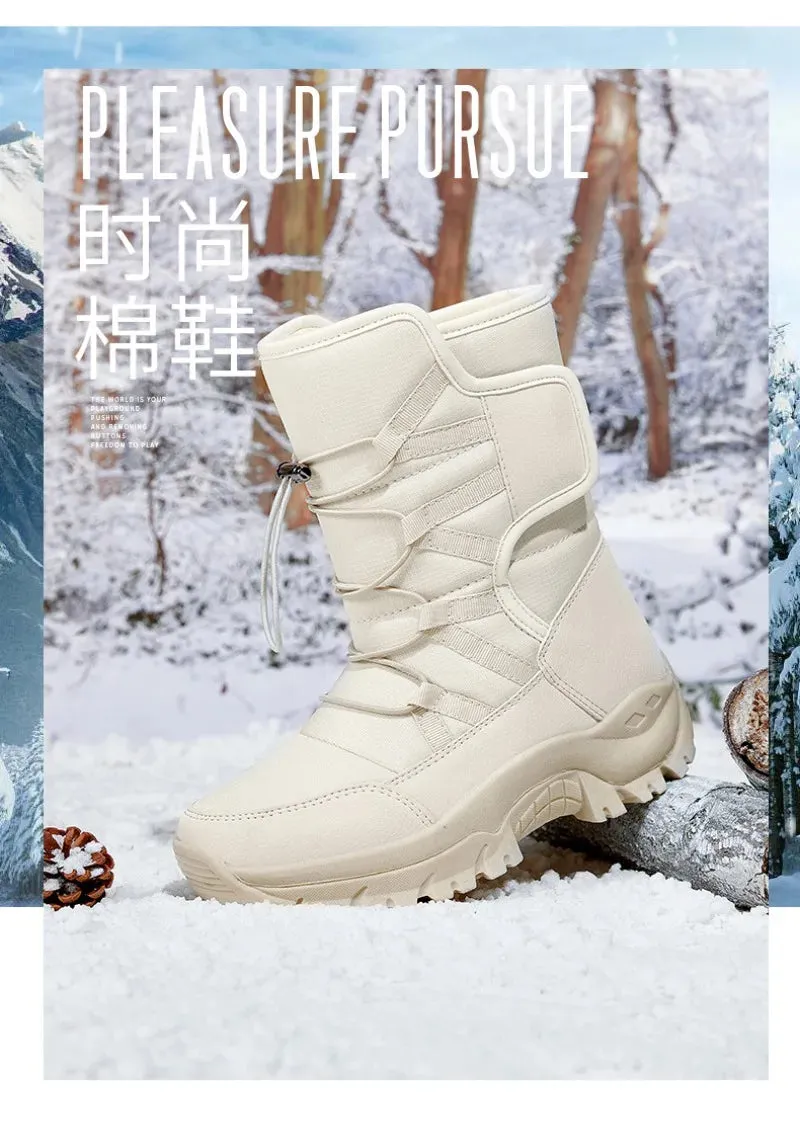 Mens Boots Plush Warm Waterproof Non-slip