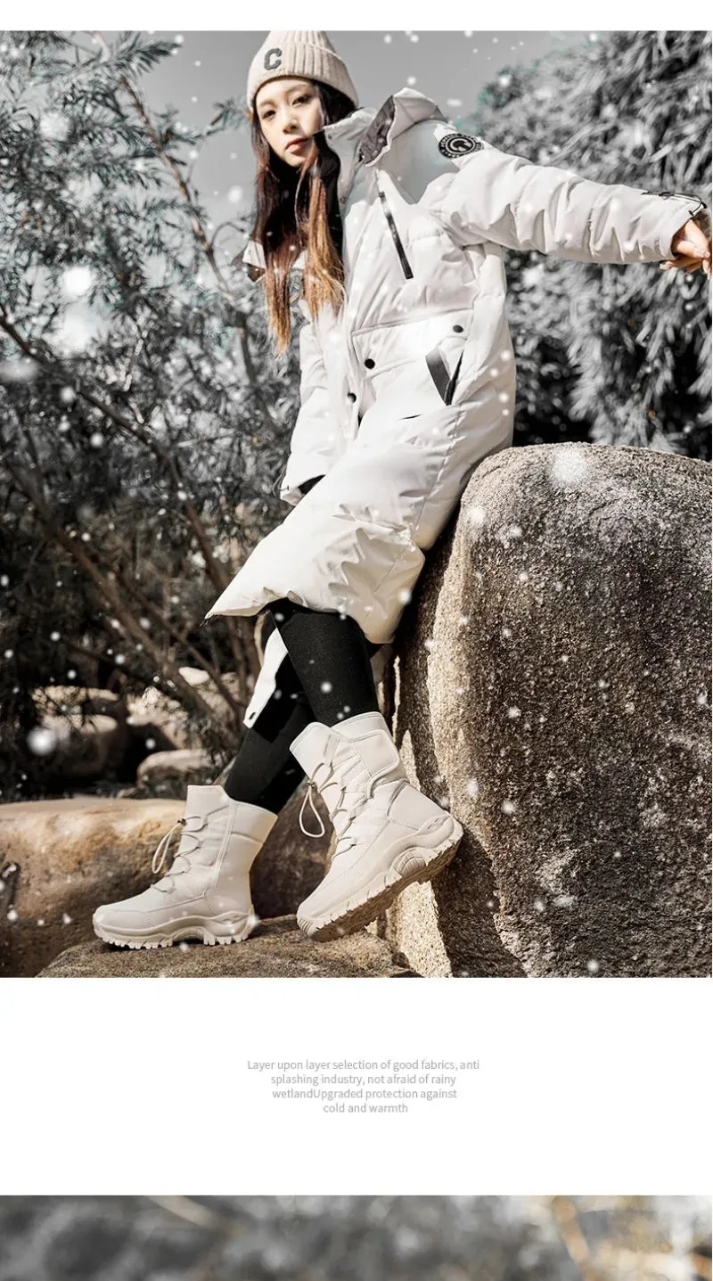 Mens Boots Plush Warm Waterproof Non-slip