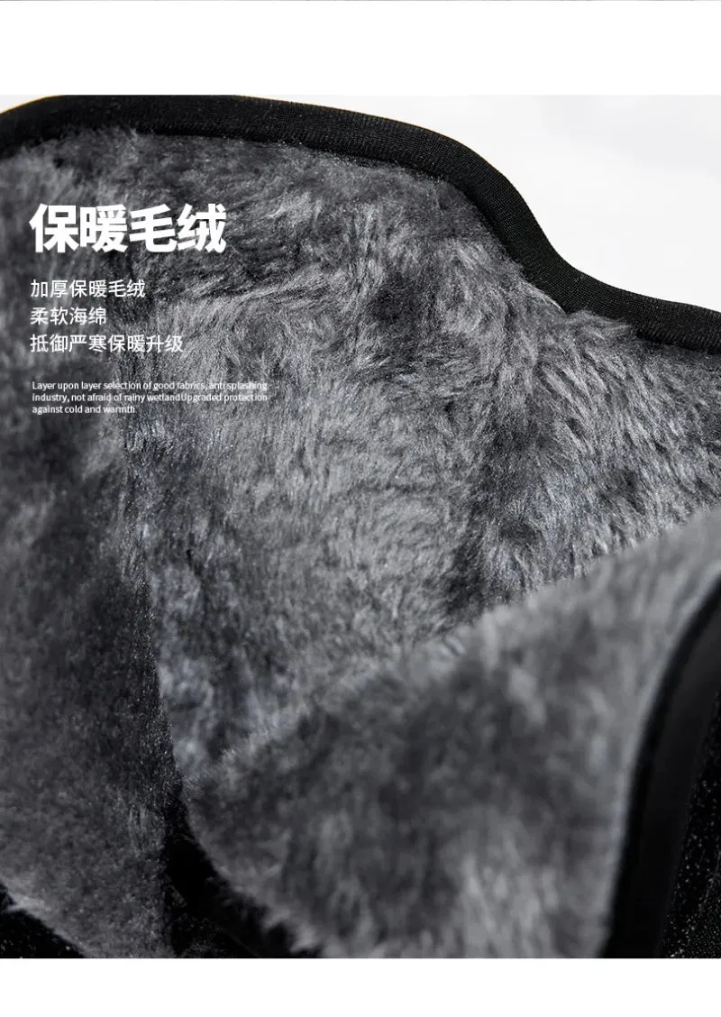 Mens Boots Plush Warm Waterproof Non-slip